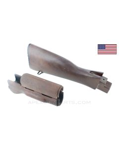 AK-47 Handguard and Stock Set, Dark Wood, US Made *Very Good* US 922(r) Compliant Parts