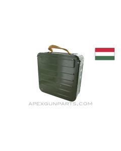 Hungarian PKM Ammo Can, With 250rd Belt, Aluminium, Green, *Very Good* 