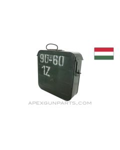 Hungarian PKM Ammo Can, 2-Piece Cover, Steel, Green, Late Style *Good* 