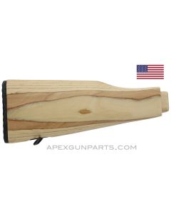 AK-47 Buttstock with Metal Hardware, Double Rear Tang, Plain Laminated *NOS*