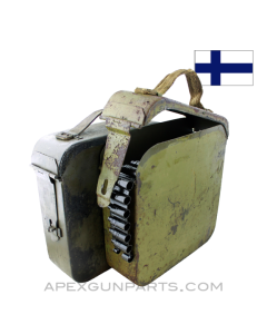 Finnish Maxim M1910 Ammo Can, w/200rd Belt, 7.62X54r *Good* 