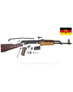 East German AK-47 MPi-KM Parts Kit w/ ORIGINAL Chrome Lined Populated Barrel, Pebble Stock, Sanitized, 7.62X39 *Good* 