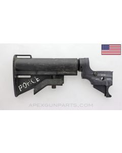 Colt M16A1 Carbine Stock Assembly, 2-Position Adjustable, Black Fiberlite, N1 Marked *Good* 