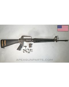 Colt Armalite Model 01 AR15 / M16A1 Parts Kit, 20" Barrel, Triangle Handguards, A2 Stock & Pistol Grip, .223mm *Good*