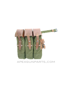 MP44 Magazine Pouch, Left Side, Reproduction, Green Canvas *Good* 