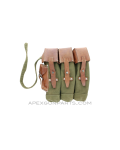 MP44 Magazine Pouch, Right Side, Reproduction, Green Canvas *Good* 