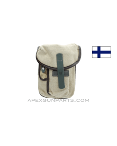 Finnish Valmet AK Magazine Pouch, Canvas, Blue Belt Loops, *Excellent* 