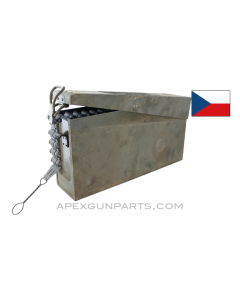 Czech ZB-37 Ammo Can, With (2) 100rd Belts, 7.92x57 *Good* 