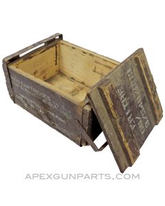 Israeli Wood Ammo Box, 12"x9", w/ Handle *Good*
