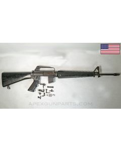 Colt 604 M16A1 Parts Kit, 20" Barrel, Colt AR-15 Cut Lower, Chrome Carrier, Triangle Handguards, 3-Prong Flash, 1/12, .223mm *Good*