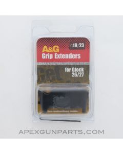 A&G Pachmayr Made Glock 26/27 Grip Extender, A&G G19/23 *NEW*