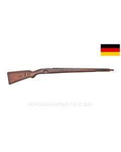 98K Mauser Stock Assembly, Flat Buttplate, Waffen Marked, Laminated Wood, *Fair*