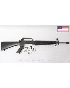 Colt 603 M16 Parts Set, 20" Barrel, w/ Bolt & Carrier, Triangle Handguards, Chrome Lined, Grey Finish, 1/12 *Very Good*
