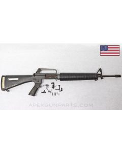 Colt 604 M16 Parts Set, 20" Barrel, A1 Birdcage, Stock & Pistol Grip, A2 Handguards, Slickside Bolt Carrier Assembly, Grey Finish, 5.56 NATO *Very Good* 