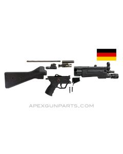 H&K MP5 Parts Kit, 8.5" BBL, 3 Position Lower (S, E, F), Polymer Fixed Stock, TAC Light Forearm, 9mm NATO, *Very Good*