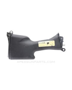 M249 Buttstock, Fixed Early Style , w/ Buffer Assembly, Black Polymer w/ Aluminum Butt Plate *Good*