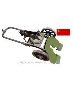 Russian Maxim M1910 Wheeled Carriage Mount, w/ Steel Shield Plate, *Good* 