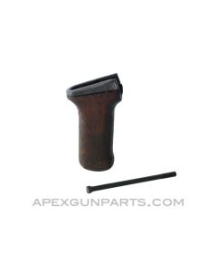 Romanian RPK Early Wooden Pistol Grip with Metal Ferrule, *Fair* 