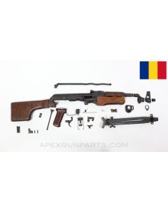 Romanian RPK Parts Kit, w/ Type 1 Adjustable Bipod, Club Stock, 7.62x39 *Good* 