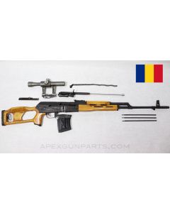 Romanian PSL54C / FPK Parts Kit, Original Barrel, IOR 4x Optic, 10rd Magazine, 7.62x54r *Very Good*