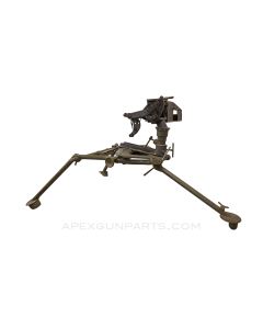 MAG58 / M240 Steel Tripod w/Custom Adapter for Socket, Browning .30cal / .50cal Israeli Combo Cradle w/Can Holder *Good*