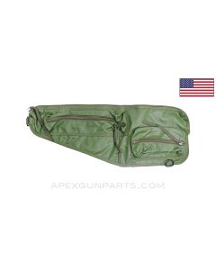 M60 Barrel Carrier Case, Nylon & Vinyl, w/ Strap, Dark Green *NOS*