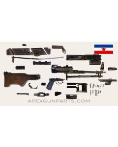 PKM Parts Kit, Serbian / Yugoslavian M84, w/ Cut Receiver & Barrel Fittings, 7.62X54r *Very Good* 