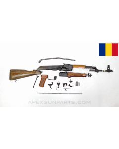 Romanian M63 AKM Parts Kit, Dated 1964, w/ Demilled Barrel, Laminated Wood Stock, Matching, 7.62X39 *Good*