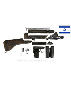 UZI Parts Kit w/ Cut Receiver, No Sear , Wood Stock, 9X19 *Good* 