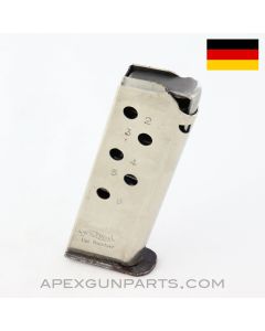 Walther PPK Magazine, 6rd, Stainless Steel, .380/9mm Kurz *Good*