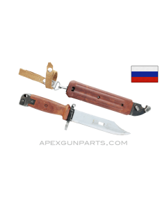 Russian AK-47 Bayonet and Scabbard, Type 3, Izhevsk, *Fair* 