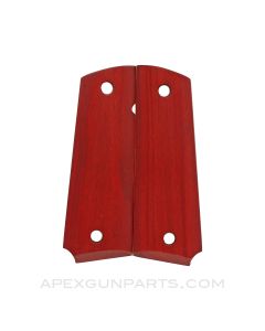 Colt 1911 Grip Panel Set, Wood, Red *NOS*
