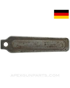 German K98k Mauser Magazine Floor Plate, Stamped, Numbered, Waffen Marked *Good*