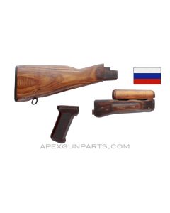 Russian AKM Wood Stock Set, With Izhevsk Pistol Grip, *Very Good*