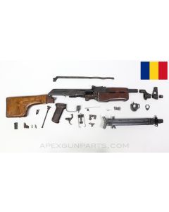 Romanian RPK Parts Kit, w/ Type 1 Adjustable Bipod, Club Stock, Matching (4 Parts), 7.62x39 *Good*