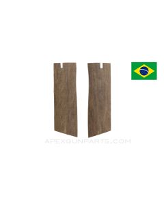 Brazilian 1908 Mauser Bayonet Grips, Walnut, No Screw Holes *NOS* 