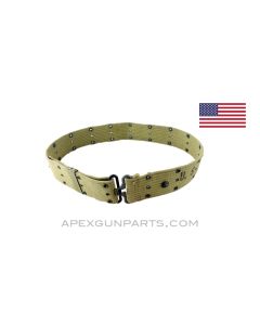 USGI M1936 Pistol Belt, OD Green Canvas, WWII Issue, *Very Good*
