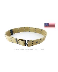 M1936 Pistol Belt, Khaki Canvas, Reproduction, *Very Good*