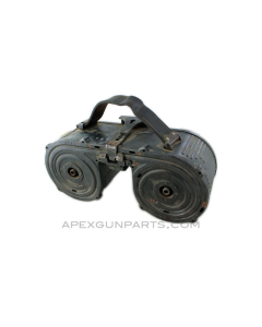 Japanese Type 98 / MG-15 Doppel Trommel Saddle Drum, 75rd, German Made, With Latch, 8mm *Very Good* 