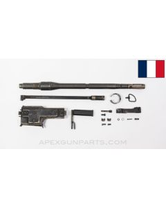 French AA52 MG Parts Set, w/ Barrel, 19.5", Cracked Feed Tray, 7.62x51 *Good*