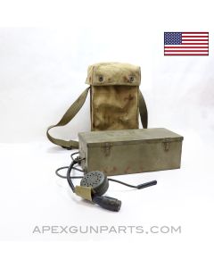 Signal Corps SCR-625-C Detector Set Amplifier Box, in Canvas Carry Case, *Good*