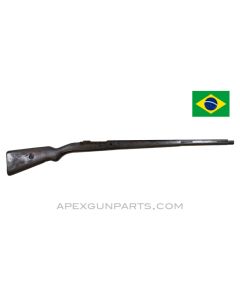Brazilian 1908 Mauser Stock, Stripped, Floral Cartouche *Good*