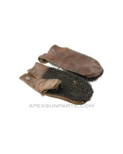 Barrel Mittens, Leather & Steel Mesh *Fair* 