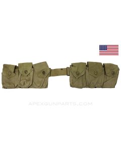 1918 BAR Magazine Belt, 6-Pocket, WWII, Heavy Use *Good*