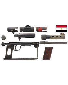 Egyptian Port Said M45 Parts Kit, w/Barrel, Side Folding Stock and Torch Cut Demilled Receiver Pieces, 9X19 *Very Good*