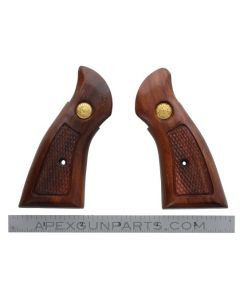 Taurus Revolver Wood Grips, .22 Frame, Square Butt, Checkered, *NOS* 