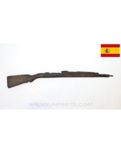 Spanish M44 Mauser Stock Set, No Barrel Band Spring, Cracked, 38" *Fair*