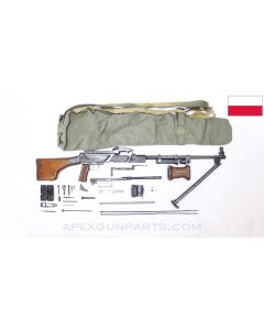 Polish RPD Parts Kit, Original Chrome Lined Barrel w/Bipod, Matching, Demilled Receiver, 7.62x39, *Good*