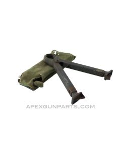 CETME Models B, C & L Bipod with Belt Pouch, Adjustable legs, Sold *As Is* 