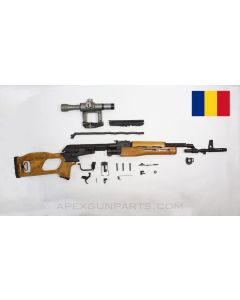 Romanian PSL/ FPK Parts Kit, IOR 4x Optic, Demilled Barrel, 7.62x54r *Very Good*